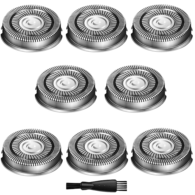 Shaver Replacement Blades for Pitbull Skull Shaver Replacement Blades,Compatible with Skull Carver Pitbull Gold PRO/Platinum PRO/Silver PRO Pitbull Gold Replacement Blades 4 Head,with Brush,8 Pcs.…