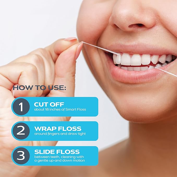 DrTung's Vegan Activated Charcoal Floss - Natural Floss, PTFE & PFAS Free, Gentle on Gums, Expands & Stretches, BPA Free- Natural Dental Floss Lemongrass Flavor (Pack of 6)