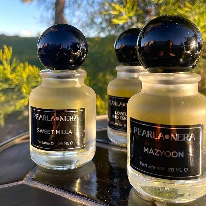 LOVELY OUD EBONY, Vanilla Perfume Arabian Bakhoor Oud Infusion with Sultry Musk and Leather (Arabic Perfume For Women) .68 Fl Oz