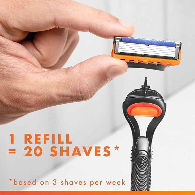 Gillette Fusion5 Razor Refills for Men, 2 Razor Blade Refills