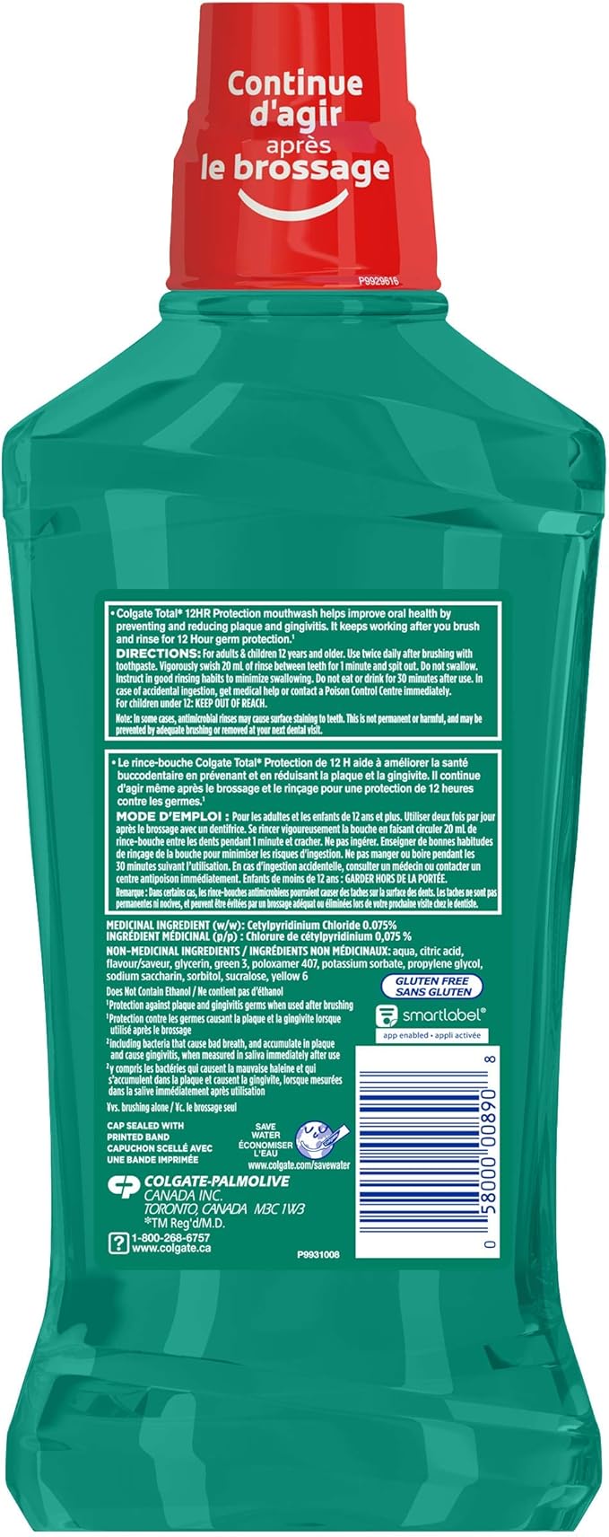 Colgate Total Advanced Pro-Shield Mouthwash, Spearmint 33.8 oz