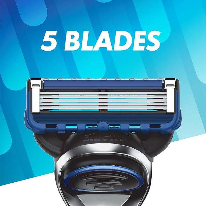 Gillette 5 Men's 5-Blade Razor Blade Refills, 12 Count