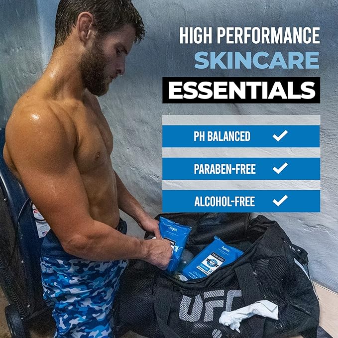 Game Face Cleansing Face Wipes 25 Count Pack XL Size 100% Compostable, Naturally Formulated and Lightly Scented Hydrating, Refreshing, and Rejuvenating for Athletic, Sport, and On The Go Needs.