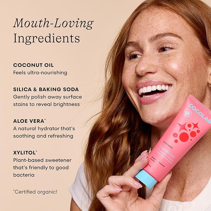 Cocofloss Cocoshine Whitening Toothpaste, Remineralize & Repair Sensitive Teeth, Fluoride-Free with n-HA, Kid-Friendly, Pina Colada, 4 oz