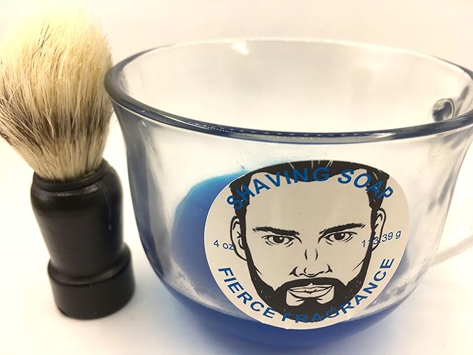Shaving soap and brush set 4 oz Fierce Type fragrance