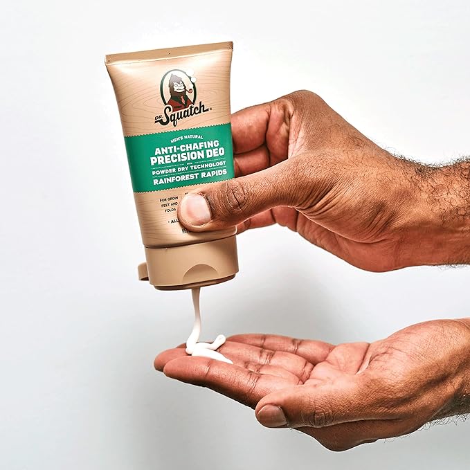 Dr. Squatch Whole Body Deodorant for Men - Odor + Sweat Control - Aluminum + Talc Free - Natural Ingredients - Dermatologist-Tested for All Skin Types - Rainforest Rapids (3.4 fl oz, 2-Pack)