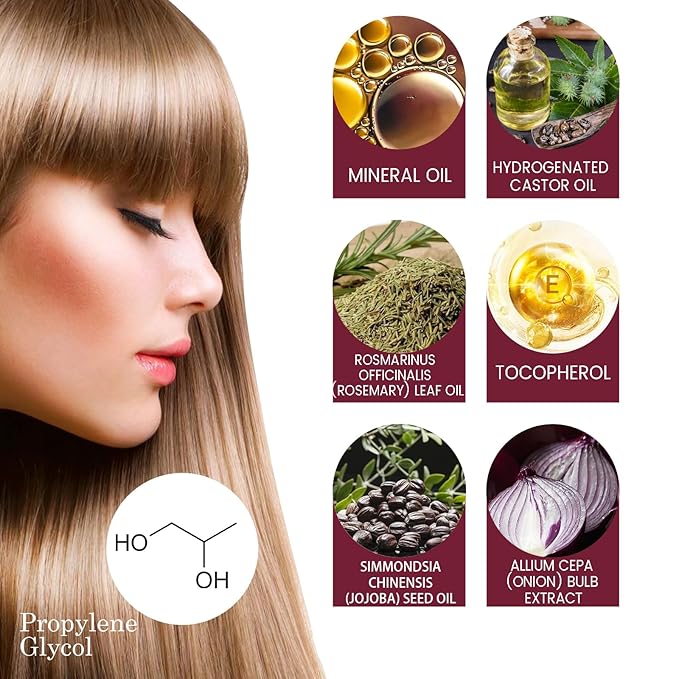 Red Onion Hair Growth Oil Spray for Hair Loss - Strengthens & Repairs Hair Follicles, Volumizes & Promotes Thicker Hair, Scalp Treatment for Men & Women, 30ml