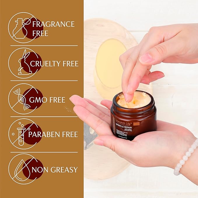 Wrinkle Repair Face Moisturizer, Anti-Aging Face cream with Collagen & Hyaluronic Acid, Retinol Cream for Face, Moisturizer for Dry & Aging Skin, Neck Tightening & Skin Firming Cream for Women & Men
