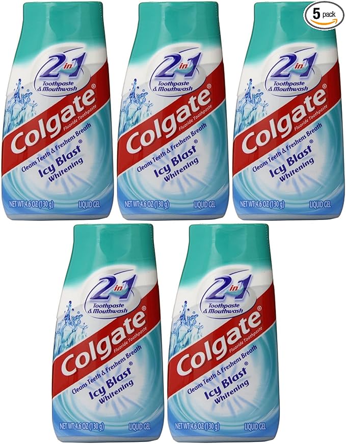 Colgate 2 in 1 Whitening Toothpaste Icy Blast Pack of 5