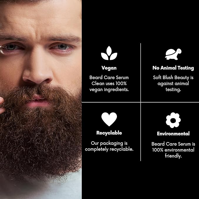 Morfose Ossion Beard Care Serum, Promotes Healthy Hair Growth, Fuller, Longer and Thicker Beard, Alleviates Itches, Eliminates Beardruff, Enriched with Argan and bitter Almond Oil, 50ml