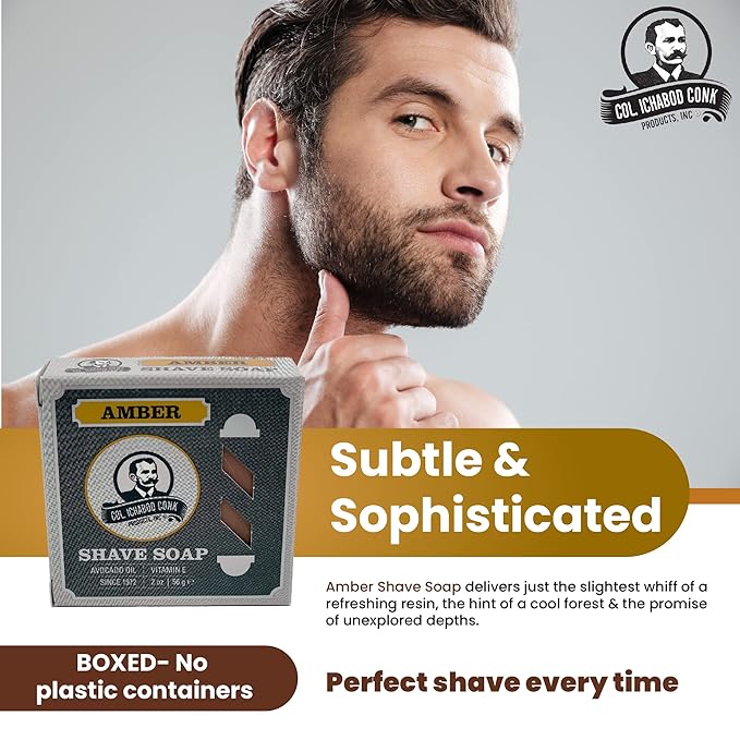 COL CONK AMBER SUPER BAR SHAVE SOAP