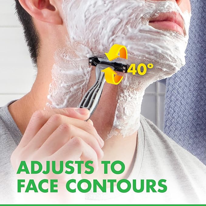 Gillette Mach3 Sensitive Razors for Men, Men’s Disposable Razors, Pivoting Head for Close and Comfortable Shave, 10 Count