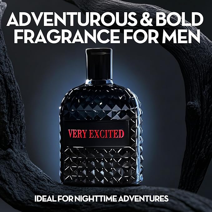 Men's Cologne Gift Set - Variety Pack of 4 Long Lasting Fragrances with 10ml Pheromone Cologne (Valiant Men/Valuable Yellow/Very Excited Yellow/VERY EXCITED)