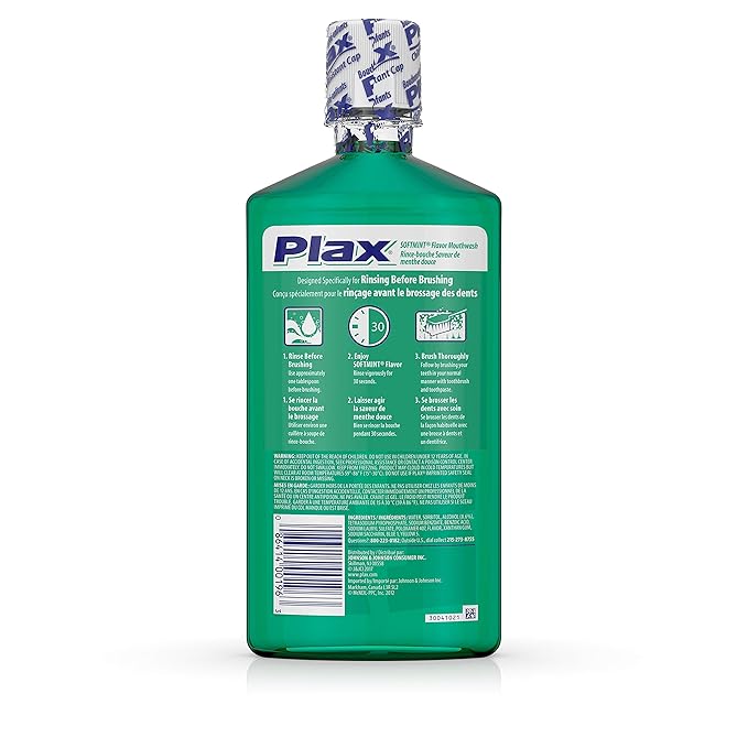 Plax Advanced PreBrushing Dental Rinse, Soft Mint, 24 Ounce (Pack of 3)