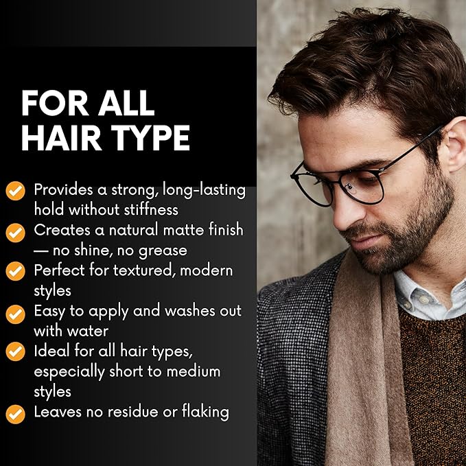 Morfose Barber Wax,(5.30 Ounce (Pack of 1), Matte Hold, Premium Hair Styling Wax for Men, Natural Shine, Easy Application, Ideal for Various Styles, Long-Lasting, Water-Soluble, Pleasant Fragrance