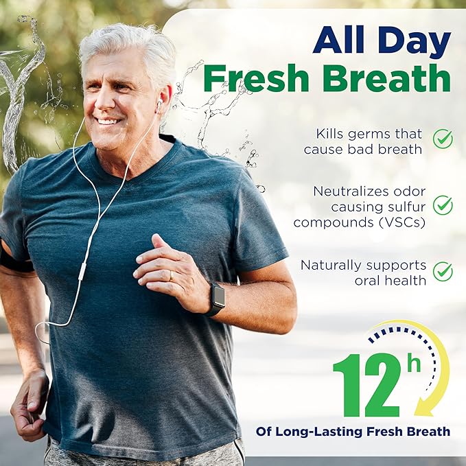 Prevention Daily Care Combo Pack, Alcohol-Free Mouthwash, Hydrogen Peroxide Teeth Whitening, 1 Bottle of Soothing Fresh Mint, 1 Bottle of Double Mint Menthol, Gum Care Oral Mouth Rinse 16 oz 2 Pack.