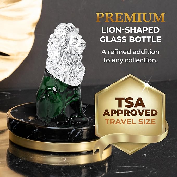 LION OF JUDAH Deliverer - Travel Size Cologne for Men - Long-Lasting EDP Fragrance Comes in Elegant Lion-Shaped Glass Bottle - Italian Bergamot & Patchouli Notes (15ml)