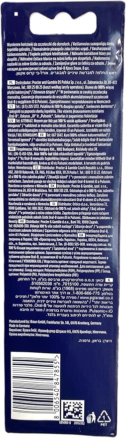 Oral-B CrossAction Toothbrush Heads Pack of 8 Replacement Refills for Electric Rechargeable Toothbrush, Mailbox Sized Pack