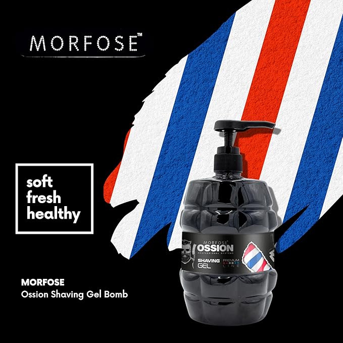 Men’s Shaving Gel for Sensitive Skin – Anti-Irritation Barber Shave Gel, Moisturizing & Protective Formula, Smooth Glide for Easy Shaving – Gel para Afeitar Barbero Profesional, 33.81 Fl oz