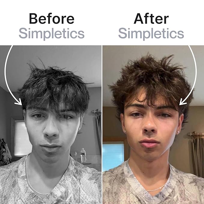 Simpletics Hair Clay for Men (Vanilla Scent) – Natural 6 Ingredient Matte Styling Clay with Beeswax & Coconut Oil – Strong Hold, Water Based, Non-Greasy – Adds Texture & Volume – 2oz