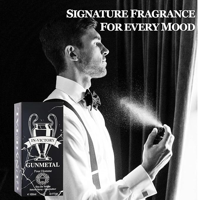 Cologne for Men Set (100ml x 4PCS Variety Pack Black Code Intense Gold,Dark Black OUD,Victory Dark Blue,Victory Gunmetal) Eau De Perfume Notes of Woody, Spicy, Citrus & Aromatic Long Lasting Perfume