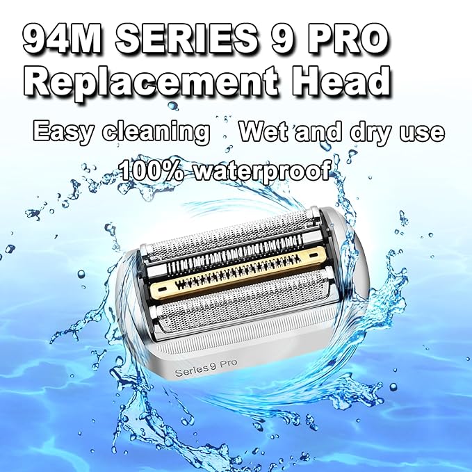 94M Series 9 PRO Electric Shaver Replacement Head for Men Razor Shaving Blades Compatible with 9290cc, 9291cc, 9370cc, 9376cc, 9293s, 9260s, 9295cc, 9385cc, 9390cc, 9330s, 9296cc and so on (2packs)
