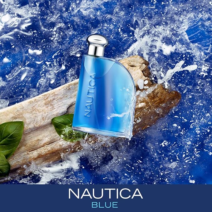 Nautica Blue Eau de Toilette 1.6 fl oz (Pack of 1), Notes of Basil, Jasmine, and Cedarwood, Men's Fragrance, Long Lasting, Everyday Fragrance, Travel Size