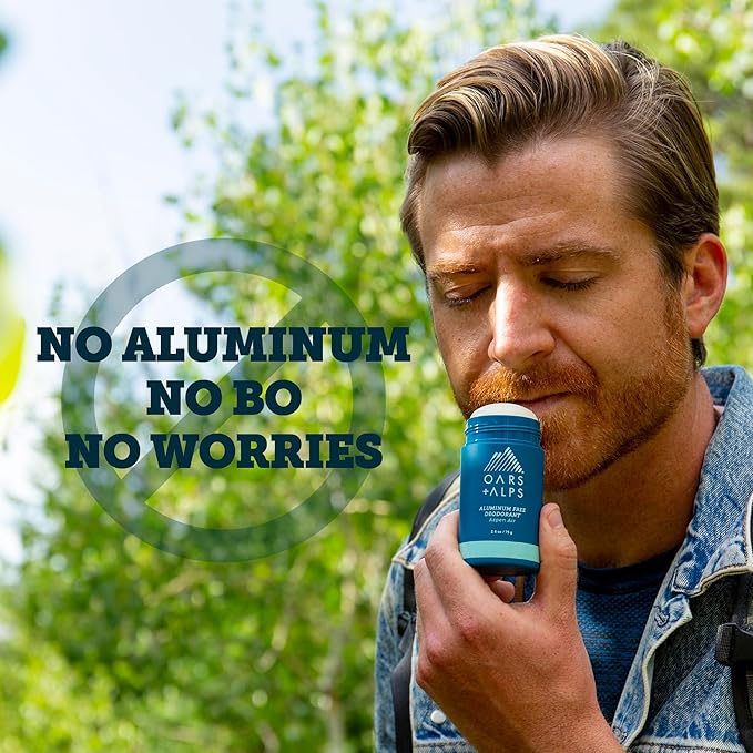 Oars + Alps Deodorant for Men & Women, Aluminum Free Deodorant for Men, Dermatologist Tested, Clean Ingredients, Vegan, Long Lasting, Odor Protection, Aspen Air, 3pk, 2.6oz