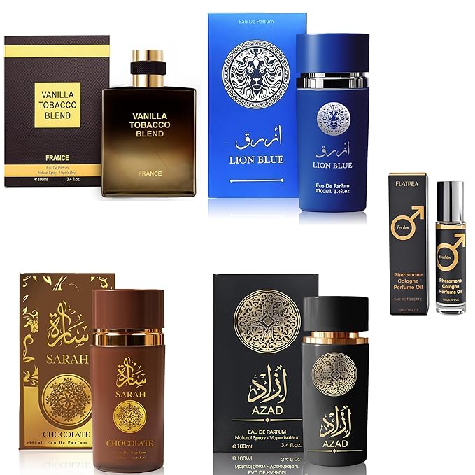 Men's Cologne Gift Set - Variety Pack of 4 Long Lasting Fragrances with 10ml Pheromone Cologne for Men Kit EDP/EDT (Combo P)