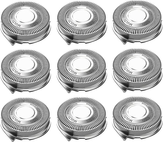 SH50/52 Replacement Heads Compatible with Philips Series 5000 SH50 Electric Shavers, SH50 Shaving Razor Heads Compatible with Norelco 5210 5100 5590 PT730 AT830 Shavers, 9 Pack