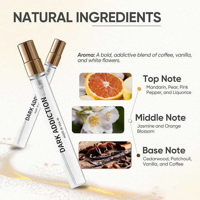 PUREU Perfume Oil for Women Men Ambery Vanilla Long Lasting Perfume Body Oil Travel Size 0.4oz/12 mL