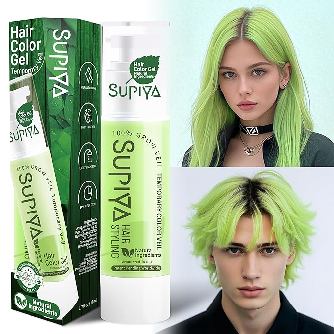 Temporary Hair Color - Washable Hair Wax for Men and Women, All-Day Hold Disposable Hair Wax for Party, Cosplay & Daily (Color # 21W)