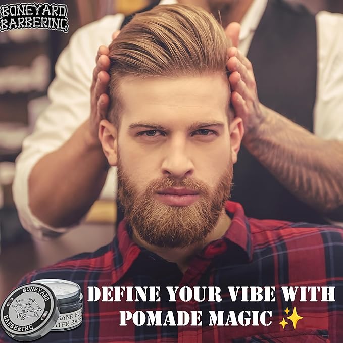 Matte Hair Wax Pomade, Water Based Styling Clay Pomade for All Hair Types Hair Paste for Men with No Shine Natural-Looking Hairstyle, Long-Lasting, Strong & Flexible Hold, 4 Oz