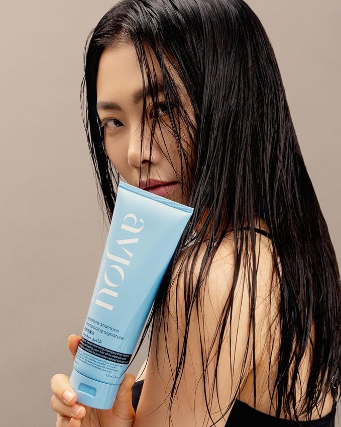 Avjou Researche™ Signature Shampoo – Supports the Look of Healthy, Fuller Hair – Vegan, Color & Keratin Safe, Cruelty-Free, Hydrates & Nourishes with Coconut Oil – Designed for All Hair Types, 8 oz