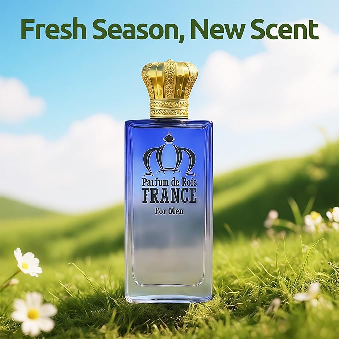 PARFUM DE ROIS FRANCE Long-Lasting Cologne for Men | Fresh Citrus & Woody Scent | Eau de Toilette 100ml Spray | Day to Night Fragrance