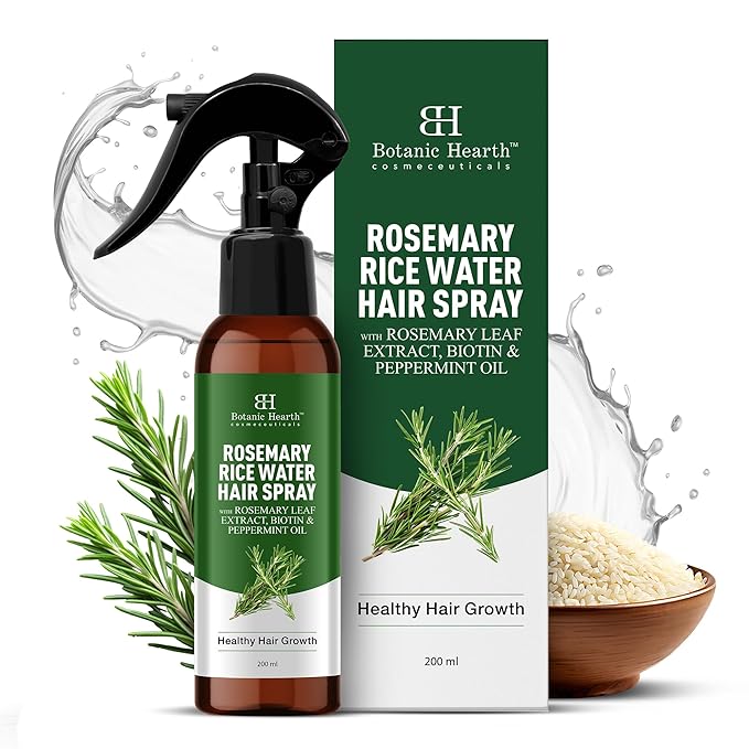 Botanic Hearth Rosemary Hair Growth Water Spray 6.8 fl oz – Korean Scalp Detox & Hydrating Hair Treatment for Thinning, Hair Regrowth Device Support, Anti-Itch & Anti-Flake, Sulfate & Paraben Free