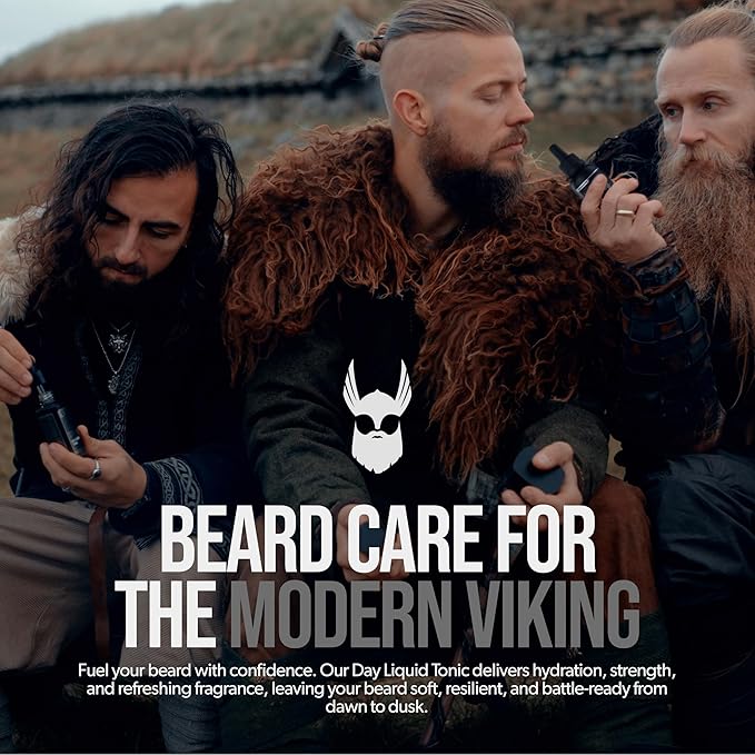The Beard Struggle - Day Liquid Tonic Beard Oil - Platinum Collection, Vanir's Wisdom - Beard Oil for Men - Moisturize, Softens Hair, Reduces Itch - Day Time Beard Growth Oil (1.35 Fl oz)