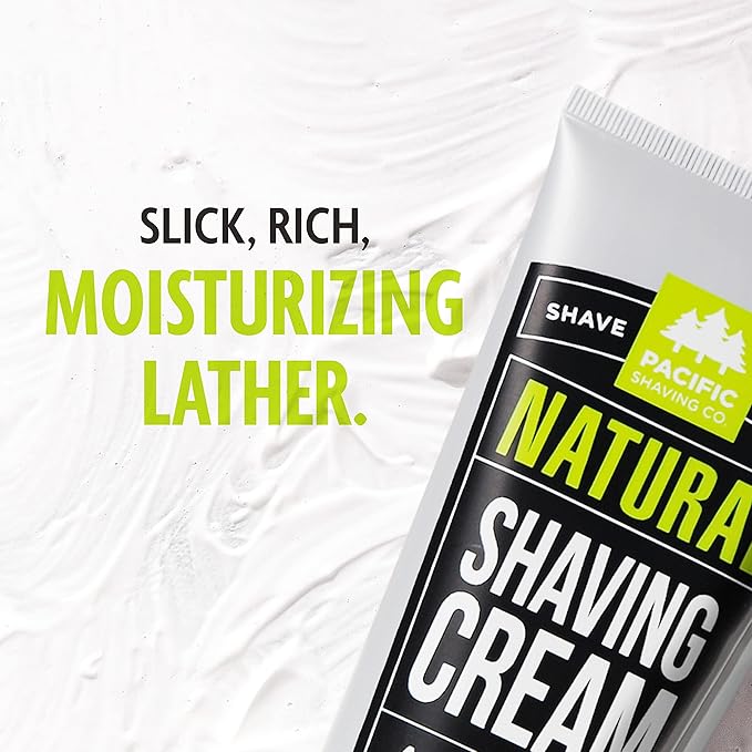 Pacific Shaving Company Natural Shaving Cream 7 fl oz. (207 mL) + 3.4 fl oz (100 mL)