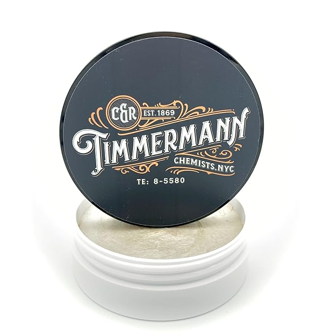 WhollyKaw Shaving Soap | Luxury Dense, Rich & Creamy Lather Tallow Wet Shave Puck Notes of Oud and Woods, Cashmeran, Cedarwood, Musk, Patchouli | Grooming and Skincare for Men 4 oz - Timmermann Black