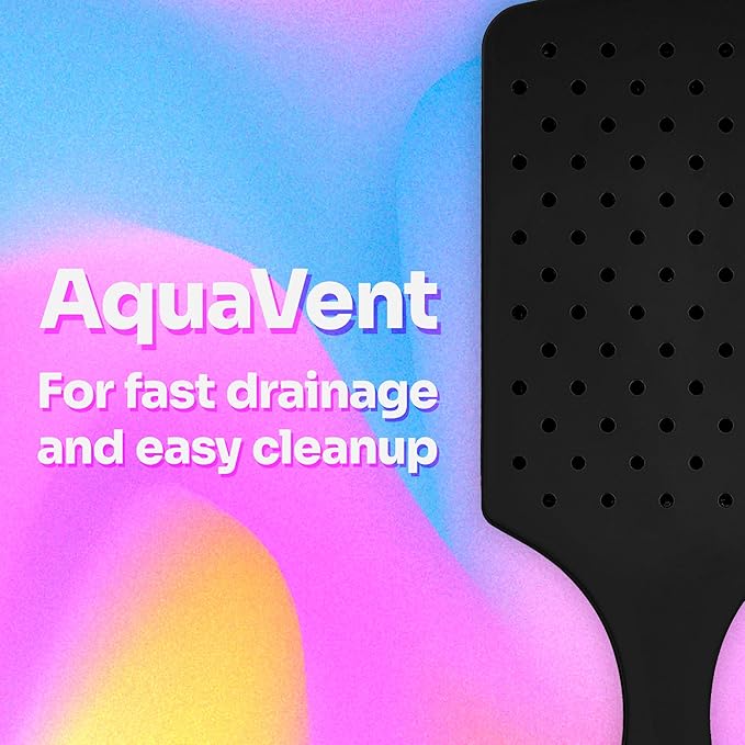 Wet Brush Paddle Detangler Brush, Black (Pack of 2)