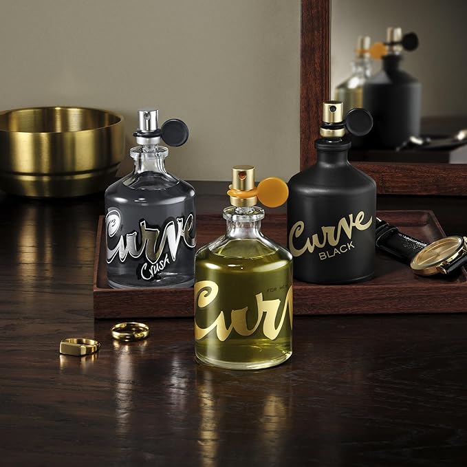 Curve Black For Men, Cologne Spray with Casual Day or Night Scent, 4.2 oz