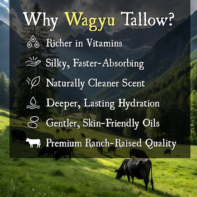 Bush Pilot Wagyu Beef Tallow Balm for Face, Body and Bush - Handmade in Alaska USA, Small Batch Moisturizer with Honey, Beeswax, Shea Butter - Non-Greasy, Fast Absorbing for Men & Women