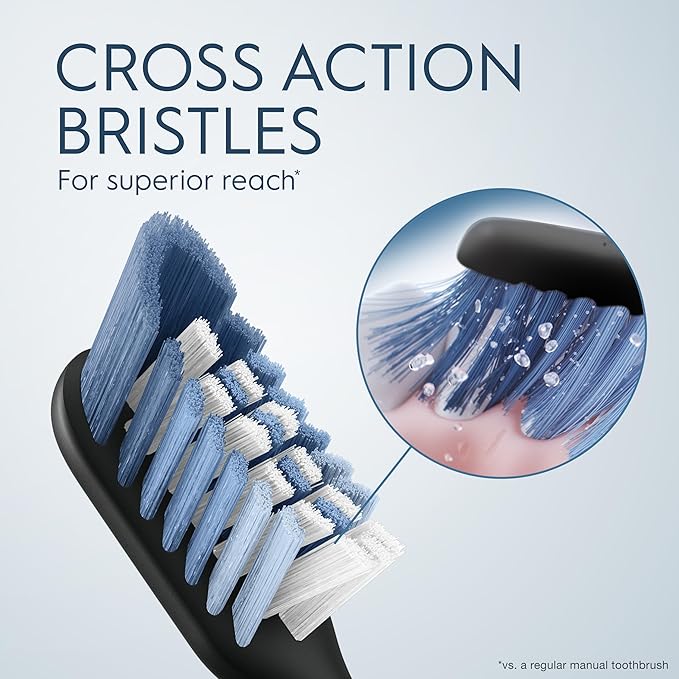 Oral-B Clic Toothbrush Replacement Heads,toothbrushes,Black Refill Brush Heads,(Pack of 4)