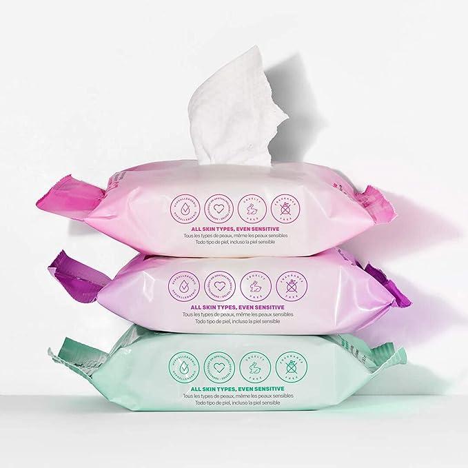 Almay Makeup Remover Cleansing Towelettes, Biodegradable Micellar Water Wipes for Sensitive Skin, Hypoallergenic, Cruelty- & Fragrance-Free, 25 Count