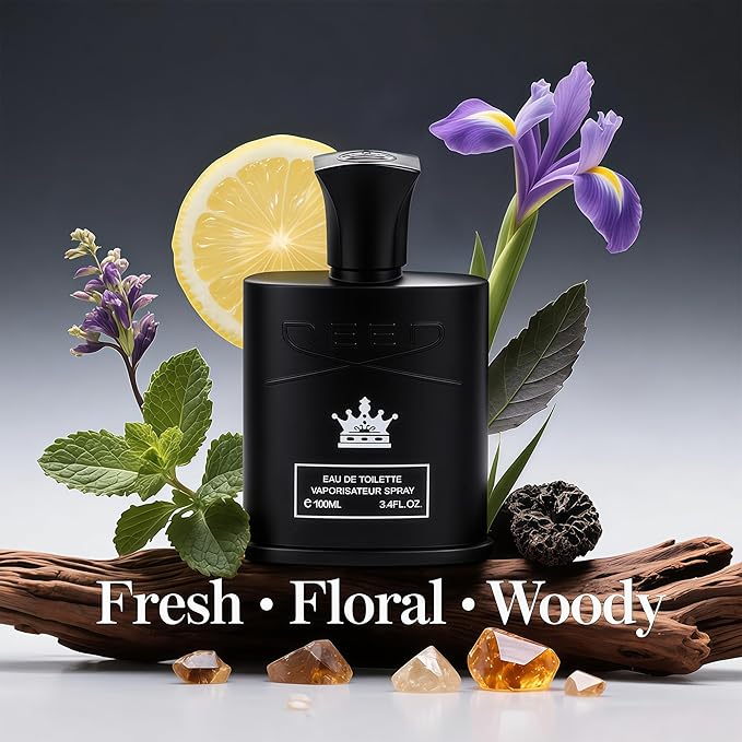 Men's Cologne Gift Set Include King-D&Greet - 3.4 Fl Oz Each | Vanilla Bourbon, Leather & Amber Floral Fragrance | Luxury Eau de Toilette Quartet