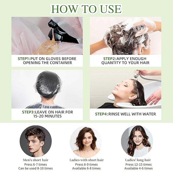 Hair Dye Shampoo 3 in 1 for Gray Hair Coverage, Herbal Ingredients Natural Shampoo Hair Dye for Women & Men/Ammonia-Free 520ml(reddish brown)
