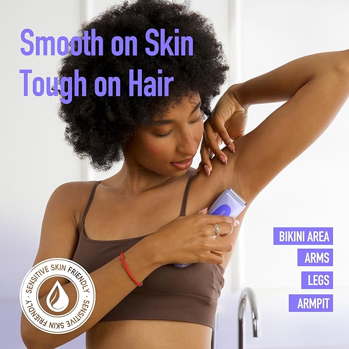 Bikini Trimmer for Women, Electric Shaver for Women | LED Light, IPX7 Waterproof, USB-C Rechargeable, Ceramic Blade | Electric Razors for Women, Pubic Hair Trimmer Women (Violet Haze)