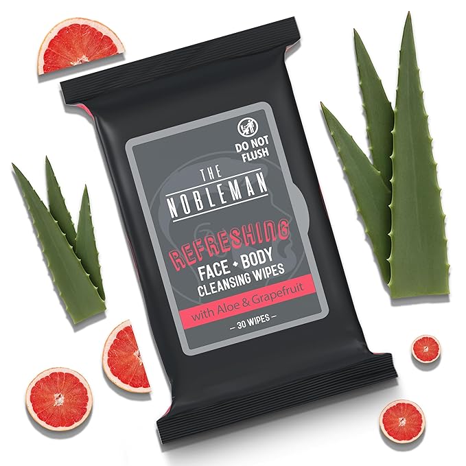 Face & Body Cleansing Wipes - Charcoal, Cooling, Refreshing, Energizing (120 Ct.)