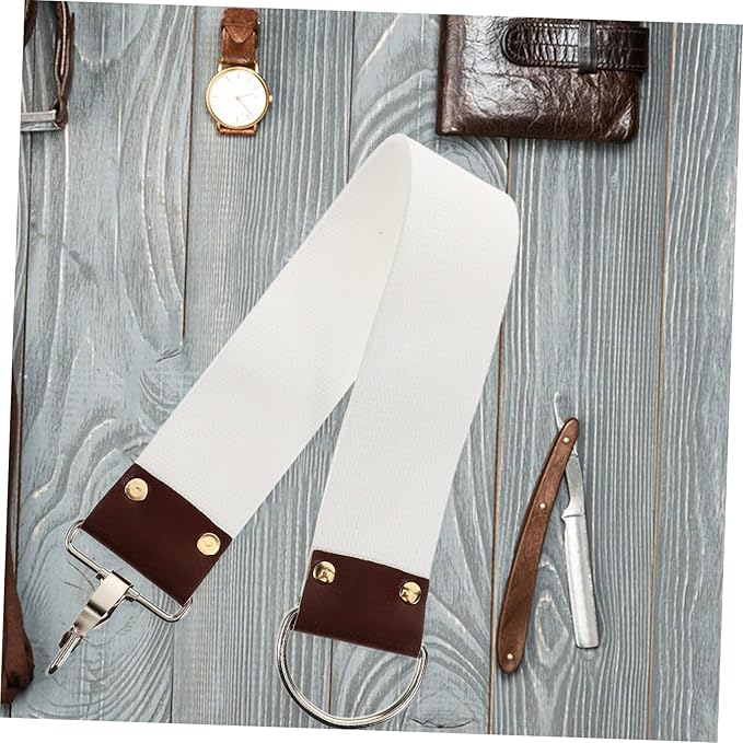 Dual Layer Canvas Razor Strop for Professional Barber Shaving Durable Polishing and Sharpening Strap for Barbershops and Personal Grooming Use