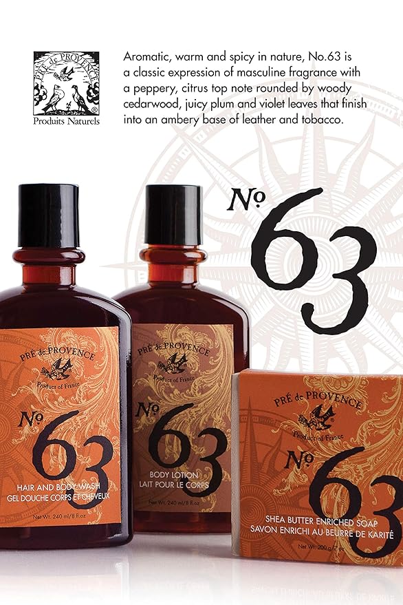 Pre de Provence No.63 Men's Collection, Shower Gel